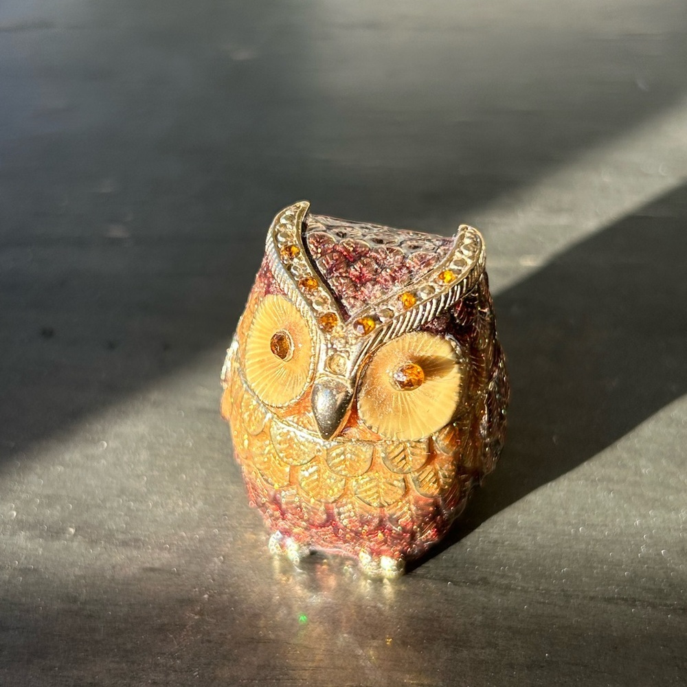 Monet Collectible Keepsake Owl Trinket Box